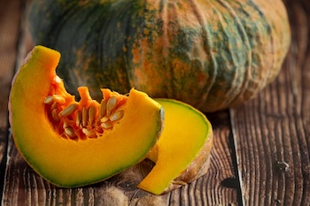 calabaza rebanada, genoma de la calabaza